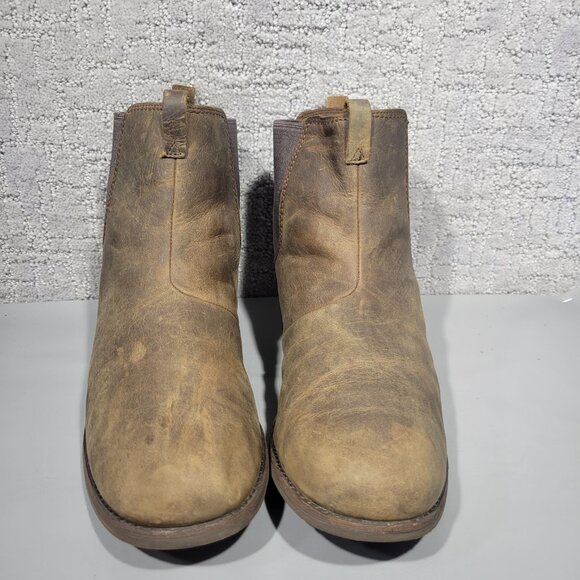Teva Ellery Women's Size US 11 Brown Leather Waterproof Chelsea Ankle Boots. - Picture 2 of 9